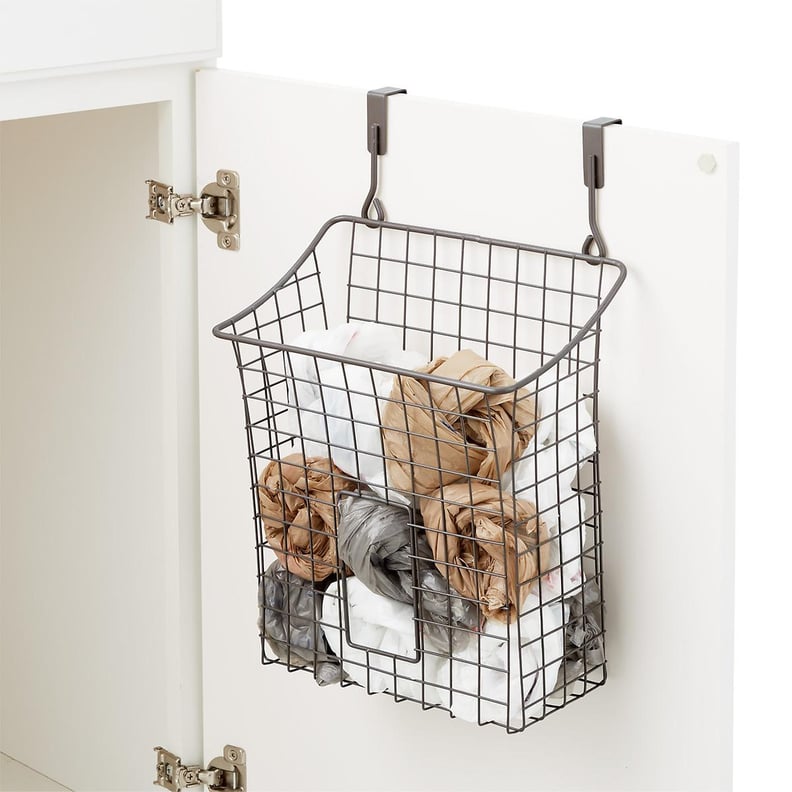 Over the Cabinet Grid Recycling Bag Holder