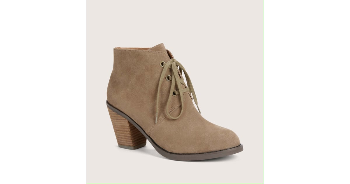 Loft Suede Lace-Up Booties | Fall Booties Under $100 | POPSUGAR Fashion ...