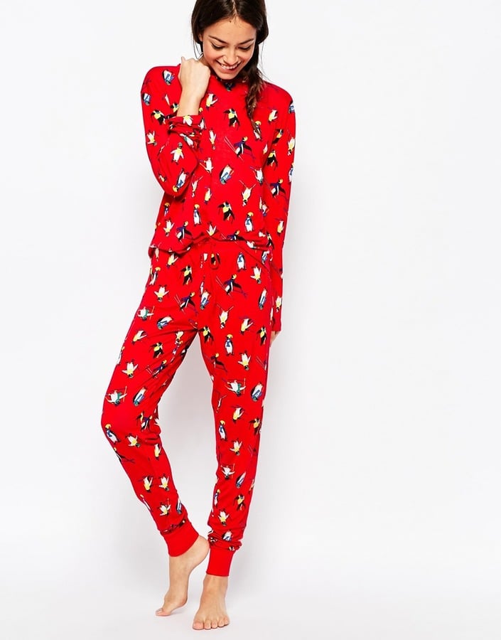 Chelsea Peers Christmas Skiing Penguins Pyjama Gift Set  ($70)