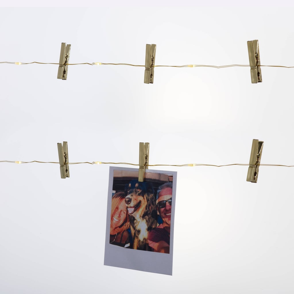 A Picture Wall: Room Essentials LED Fairy Lights With Metallic Photo Clips