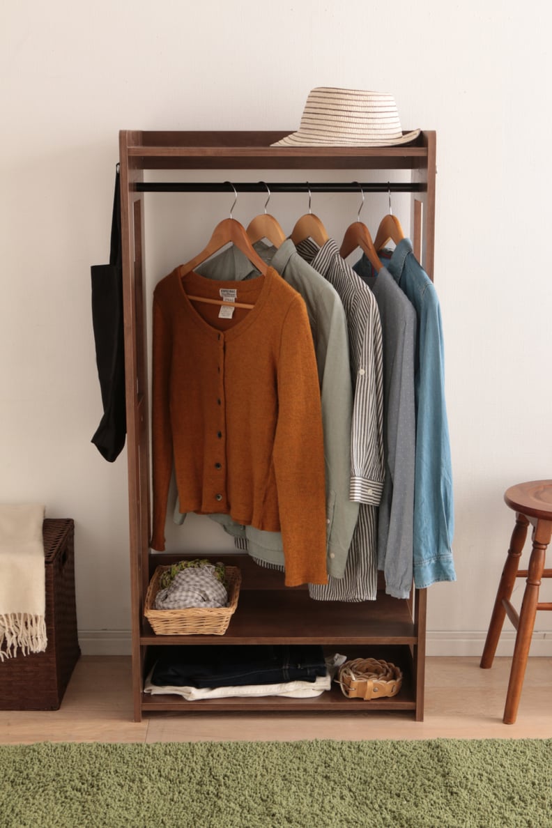 Iris Compact Wood Garment Rack