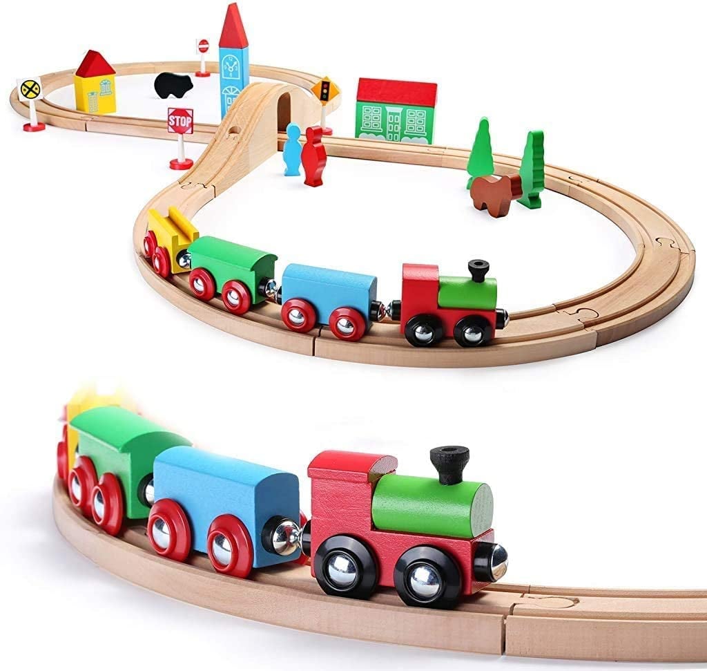 For the Little Ones: SainSmart Jr. Wooden Train Set
