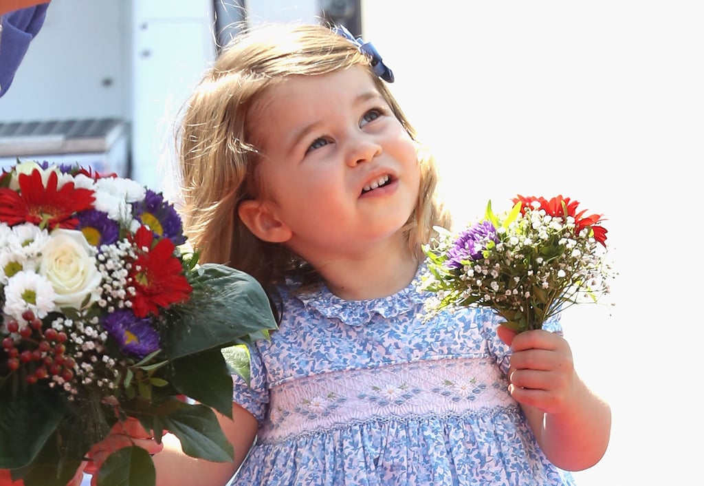 Princess Charlotte Smelling Flowers in Germany 2017