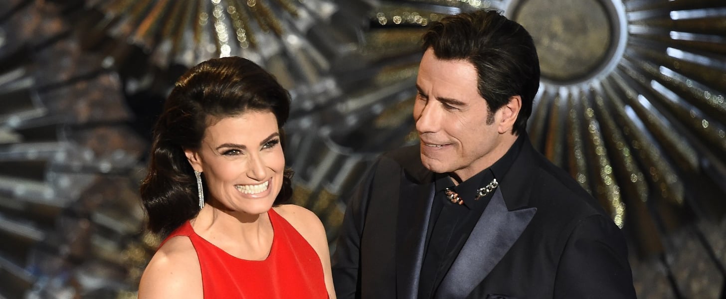 John Travolta Explains His Idina Menzel Adele Dazeem Moment POPSUGAR