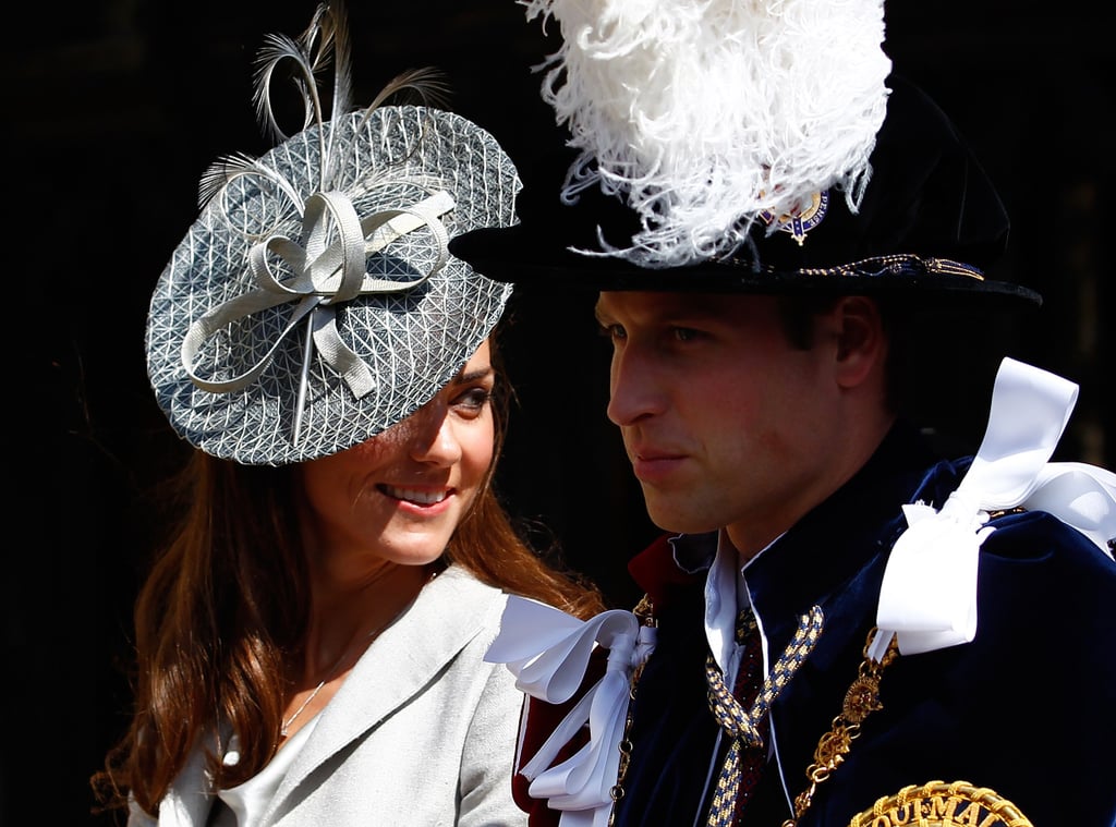 Kate Middleton and Prince William at the Order of the Garter service in June 2011.