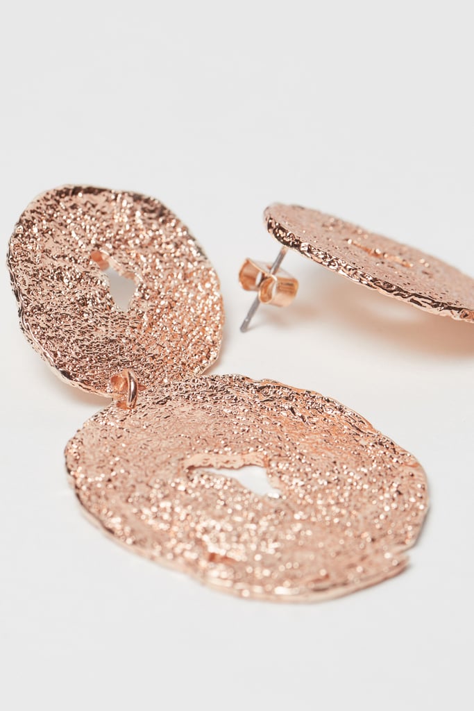 H&M Large Earrings in Rose Gold