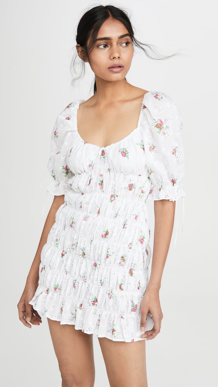 For love and top lemons white flower dress