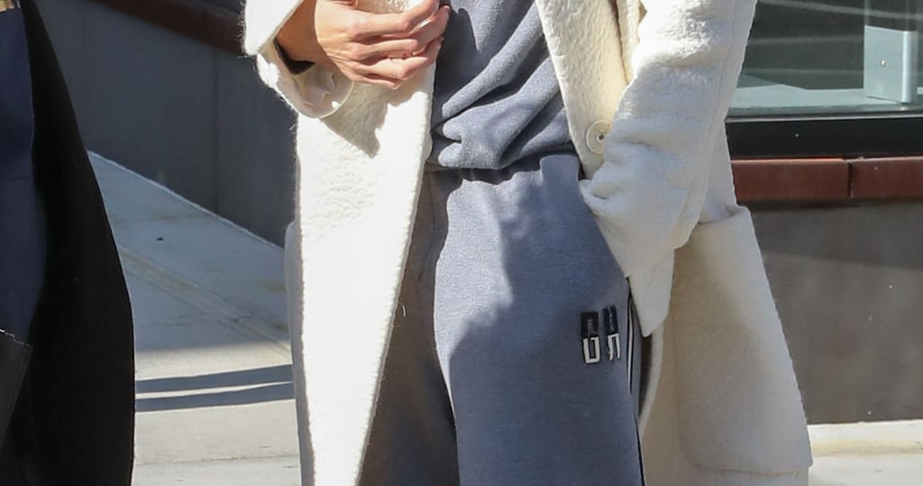Gigi Hadid Monogrammed Sweatpants October 2016