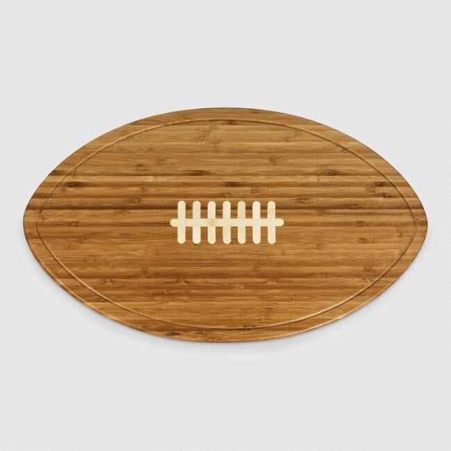 Bamboo Football Kickoff Cheese Board