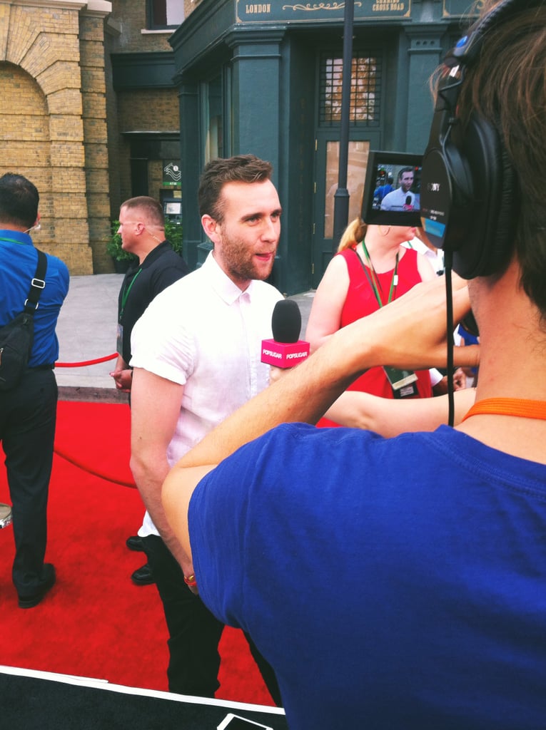 Fans at the park went wild for Matthew Lewis, who has grown into the stud of the franchise since playing the awkward but adorable Neville Longbottom. And yes, he is just as charming as you would imagine he is.