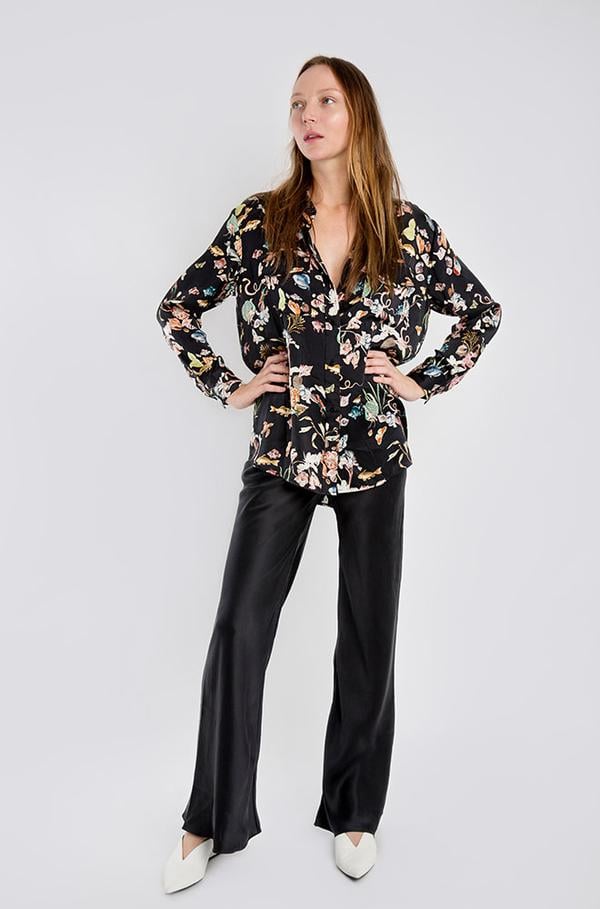 Silk Laundry Printed Boyfriend Shirt Anamalia