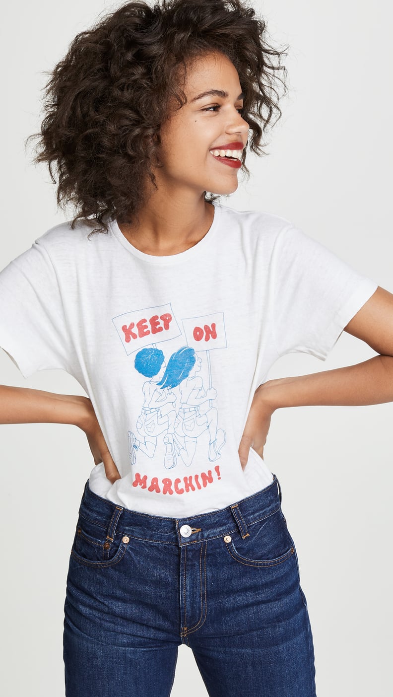 RE/DONE Keep on Marchin' Classic Raw Tee