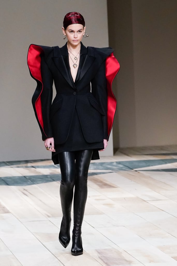 Kaia Gerber on the Alexander McQueen Fall 2020 Runway at Paris Fashion Week