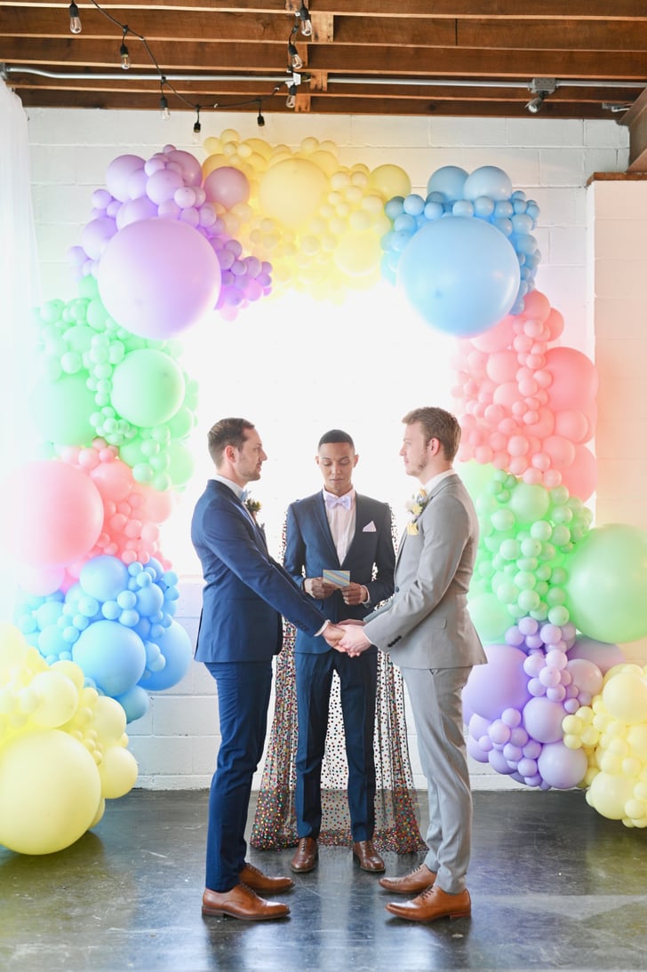 This Colorful Pastel Rainbow Wedding Shoot Is POPSUGAR Love