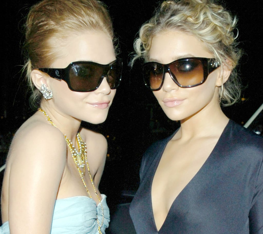 Mary-Kate wore Alexander McQueen sunglasses and Ashley picked a Yves Saint Laurent pair for an event in 2005.