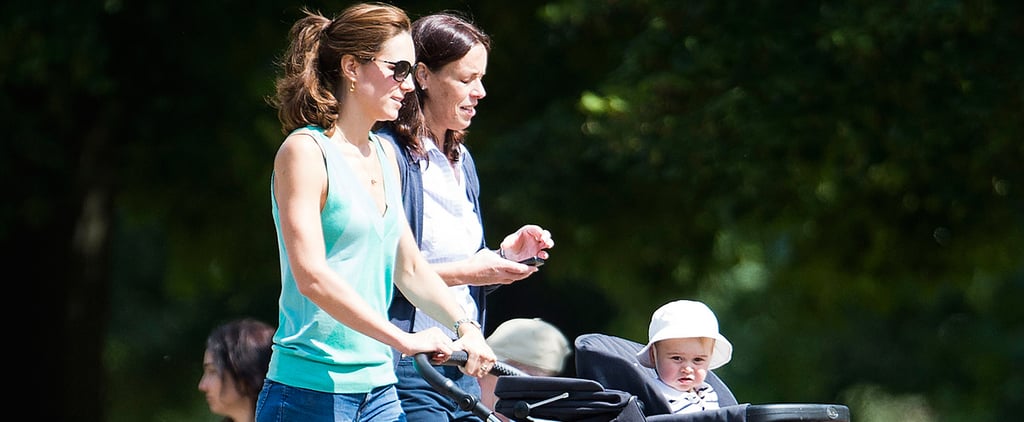 Kate Middleton Pushing Prince George in a Stroller