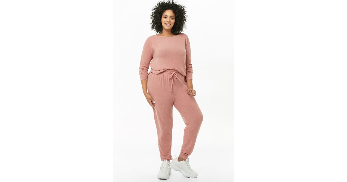 Forever 21 Plus Size Brushed Knit Top & Joggers Set, If Hailey Baldwin and  Justin Bieber's Matching Pink Sweatsuits Don't Scream True Love, IDK What  Does