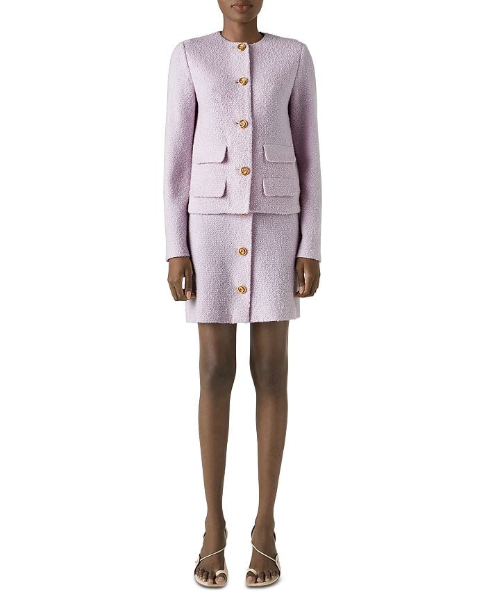 Bridal-Suit Idea: St. John Textured Tweed Knit Jacket & Tweed Knit Skirt