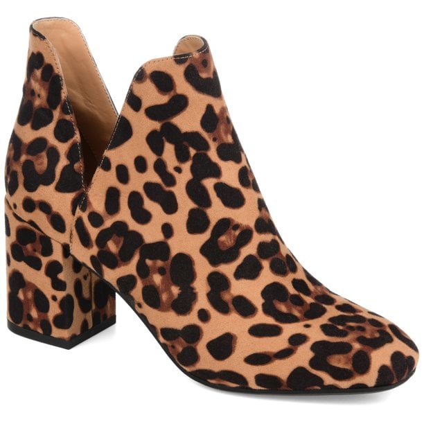 Brinley Co. Womens Side Slit Block Heel Bootie Cowboy Boots Lug