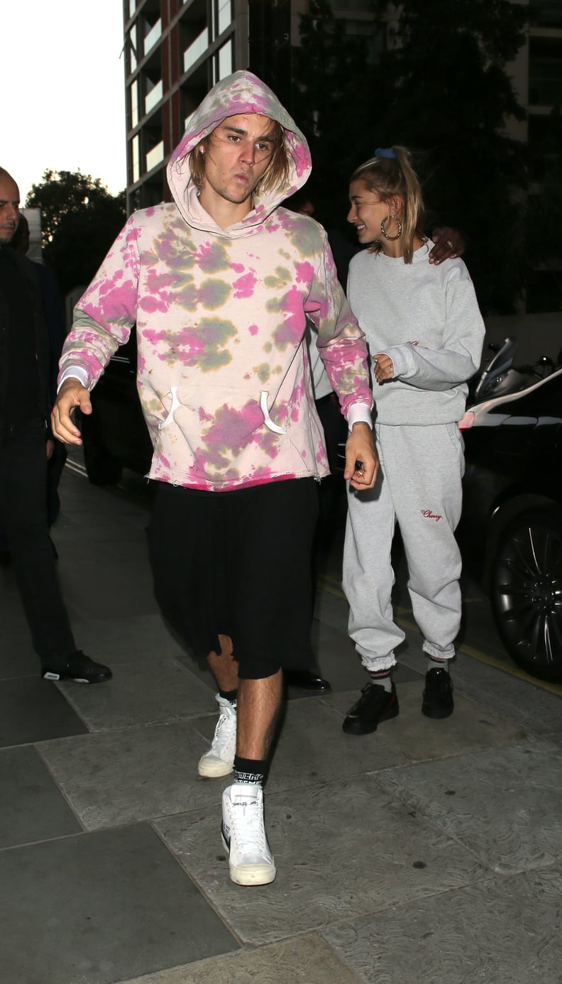 Justin Bieber Tie Dye Sweatshirt Singing in London PS Fashion