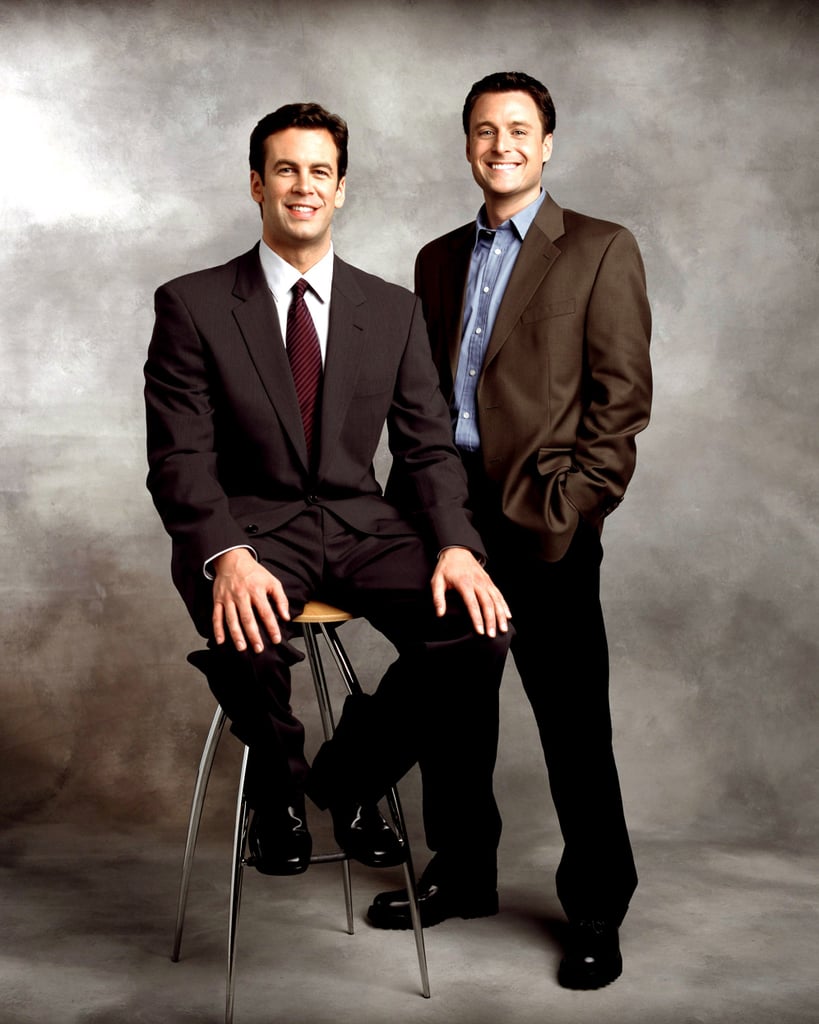 This is the real money-maker shot. Not only does it foreshadow the hundreds of headshots that will eventually come out of the show, but Michel and Harrison look dweeby as all get out. How is this only 14 years ago?