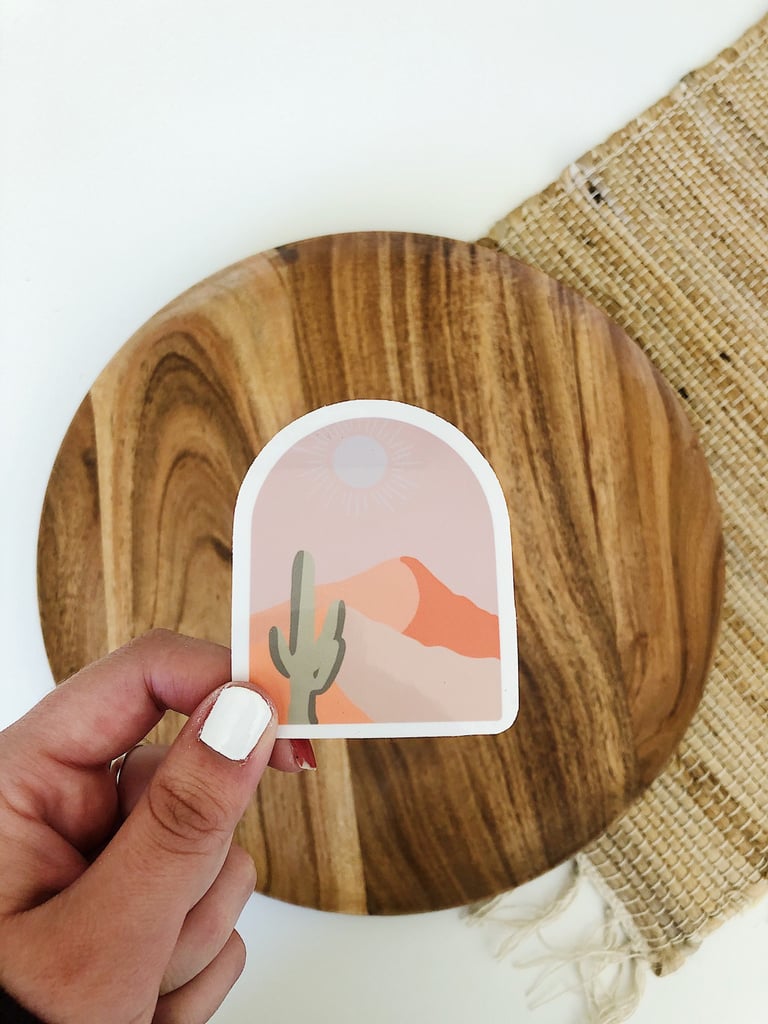 Pink Desert Waterproof Glossy Vinyl Sticker