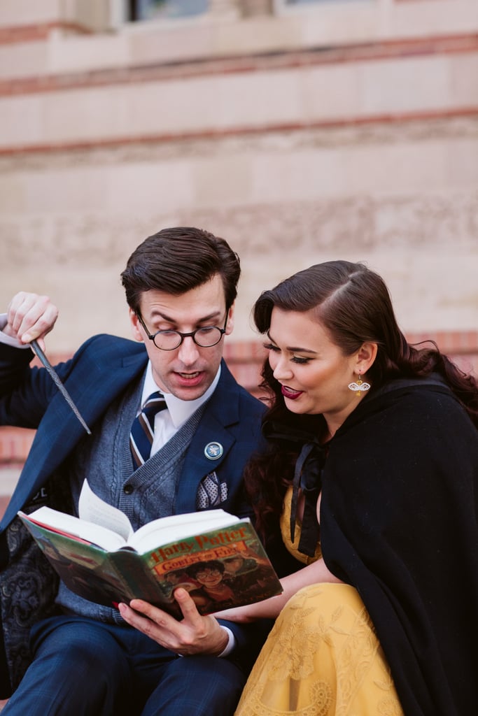 Harry Potter Hufflepuff and Ravenclaw Engagement Photos