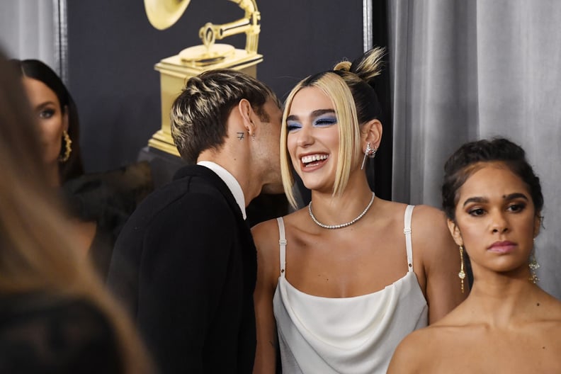 Anwar Hadid and Dua Lipa at the 2020 Grammys