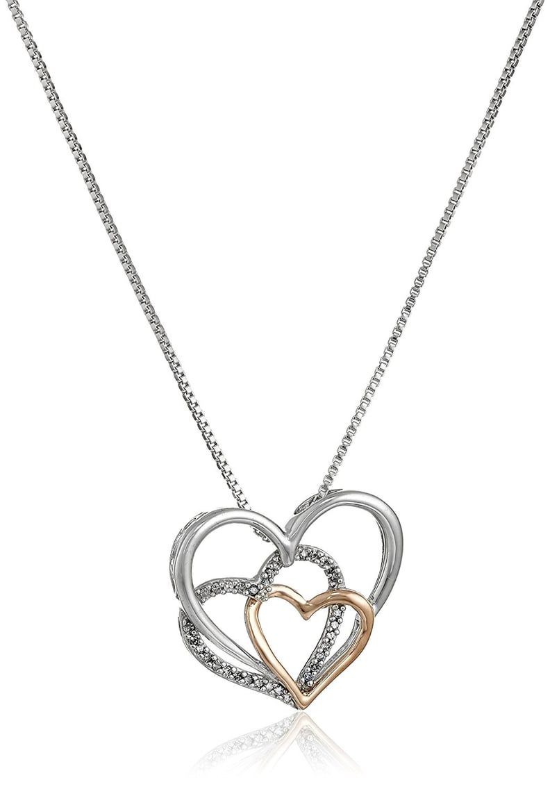 Triple Heart Pendant Necklace