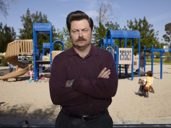 Ron Swanson, Parks and Recreation (He Is Basically Leslie Knope's Surrogate Dad, Let's Be Real)