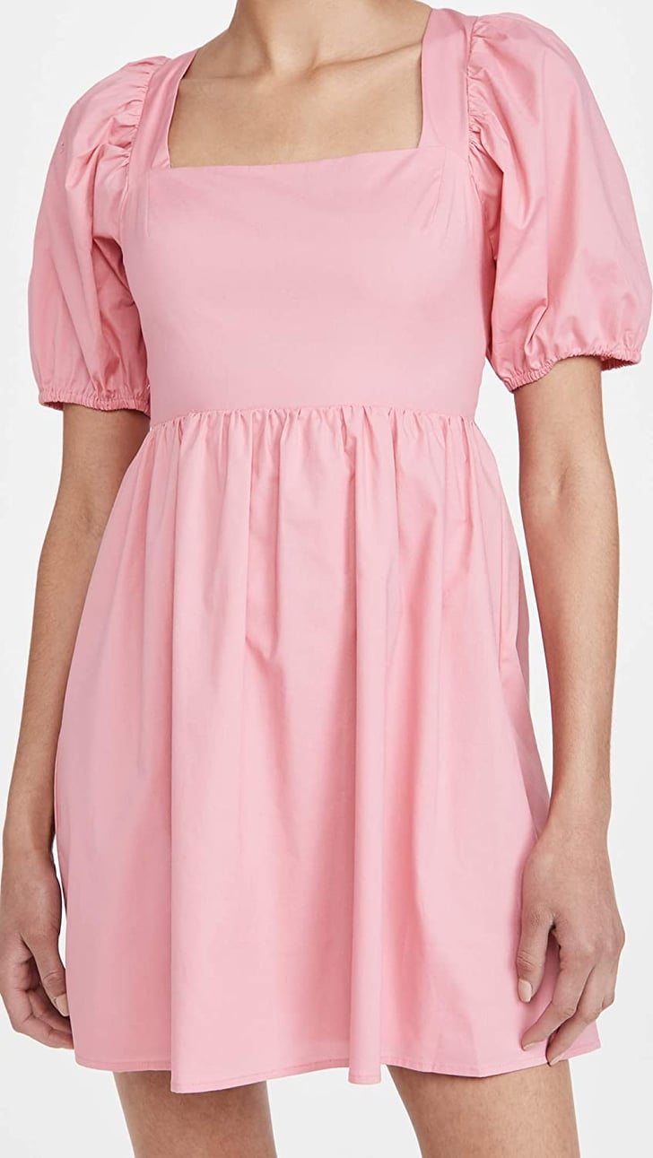 WAYF Tie-Back Puff-Sleeve Mini Dress 