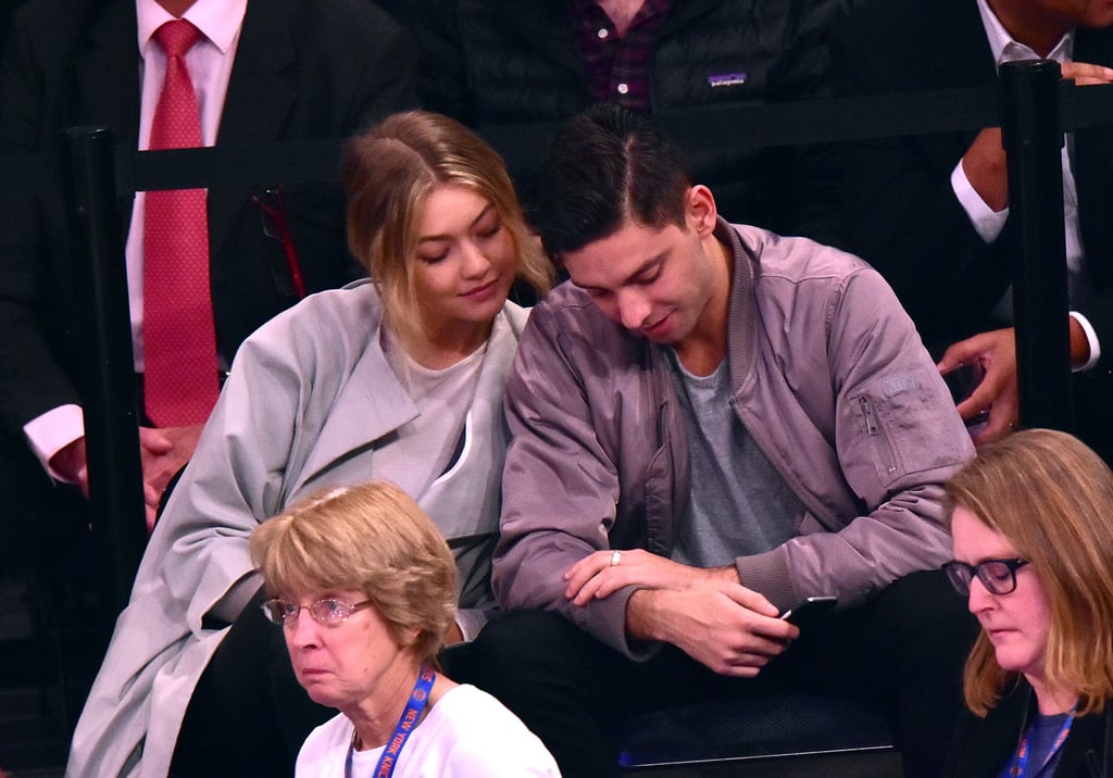 Gigi Hadid and Best Friend at New York Knicks Game