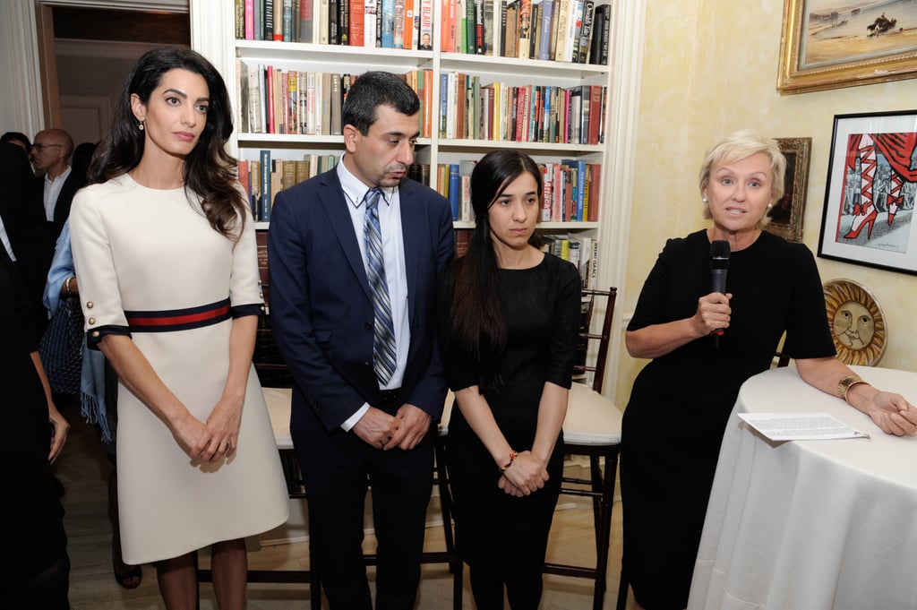 Amal Clooney Gucci Dress at Women in the World Event 2016