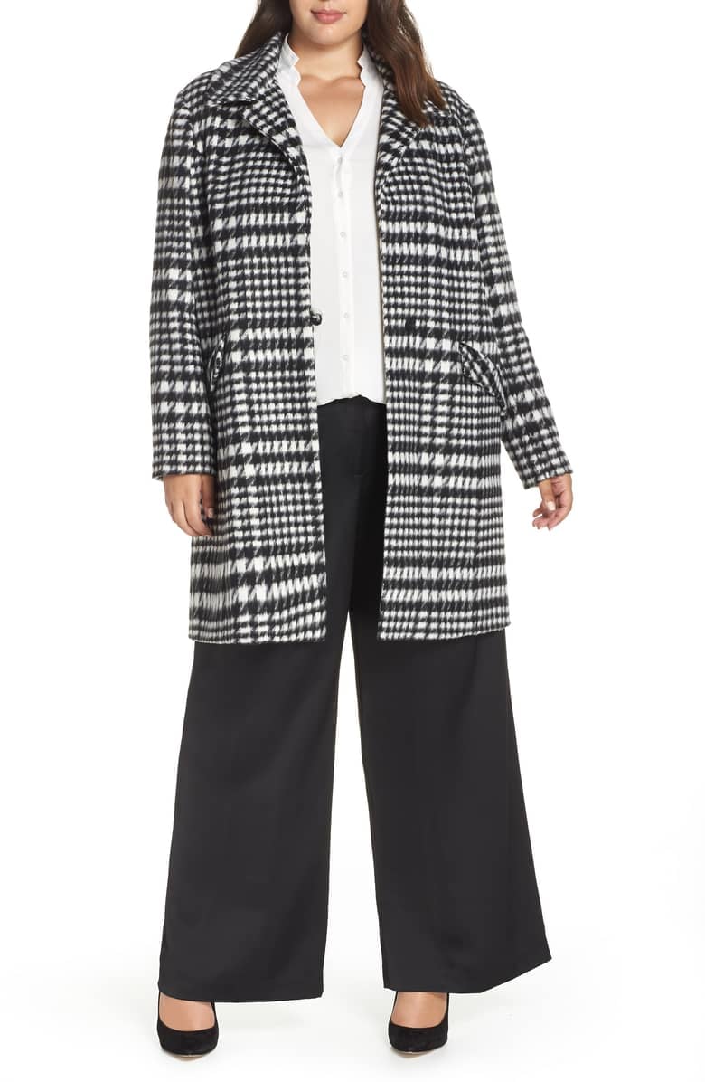 Sejour Brushed Houndstooth Coat 