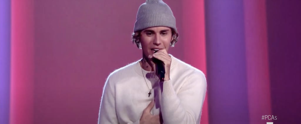 Justin Bieber Put His Emotions on Display During His People's Choice Awards Performance