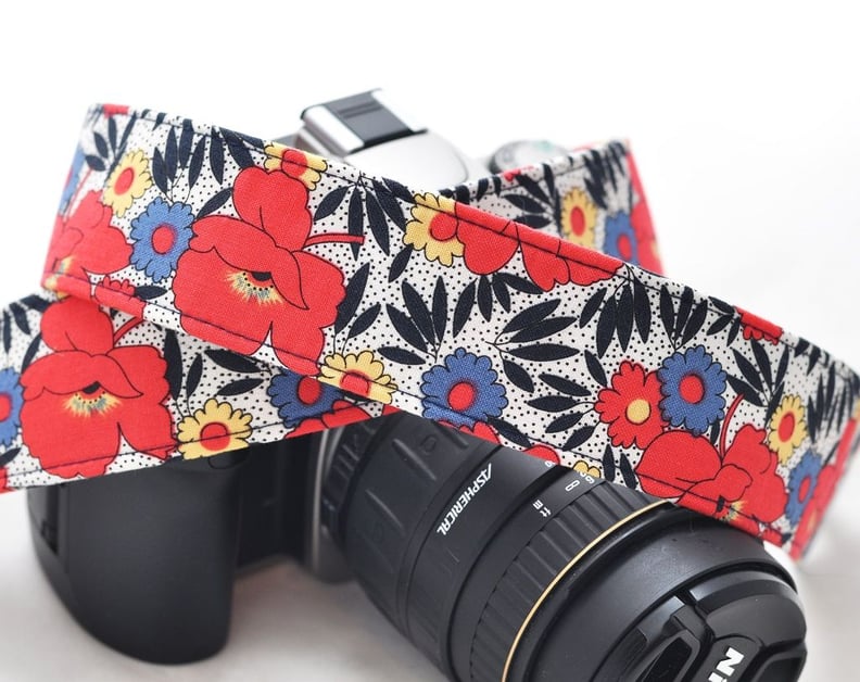 Tropical Floral Camera Strap