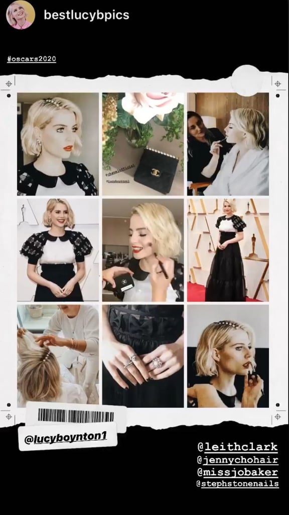 Oscars 2020: Lucy Boynton’s Hair and Makeup