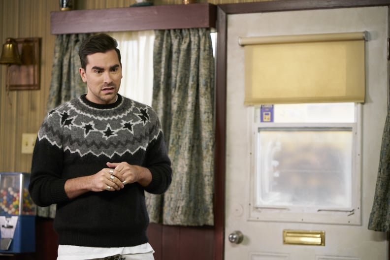 David Rose's Patterned Sweater on "Schitt's Creek"