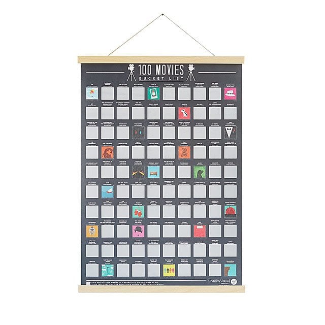 100 Movies Scratch Off Poster