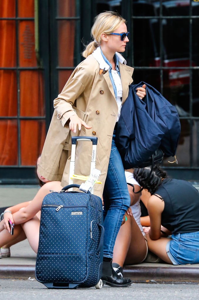 Diane Kruger had her hands full on the streets of NYC on Sunday.