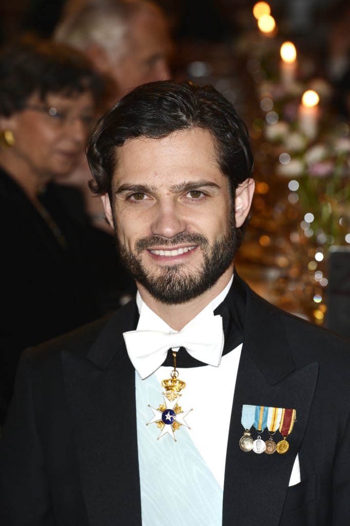 Prince Carl suited up for the Nobel Prize Banquet in December 2013.