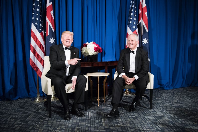 Trump and Turnbull: "The world's greatest person that does not want to let people into the country."