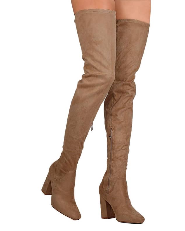 Tan suede thigh clearance high boots