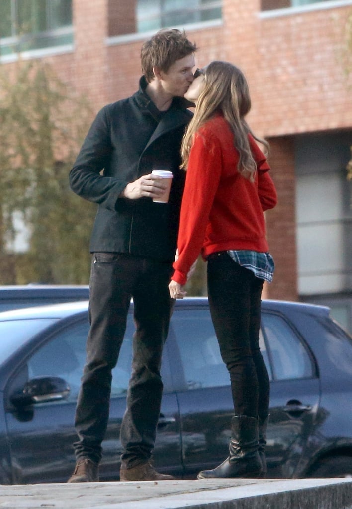 Eddie Redmayne and Hannah Bagshawe Kissing in London