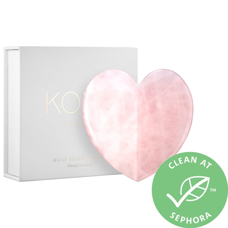 Kora Organics Rose Quartz Heart Facial Gua Sha