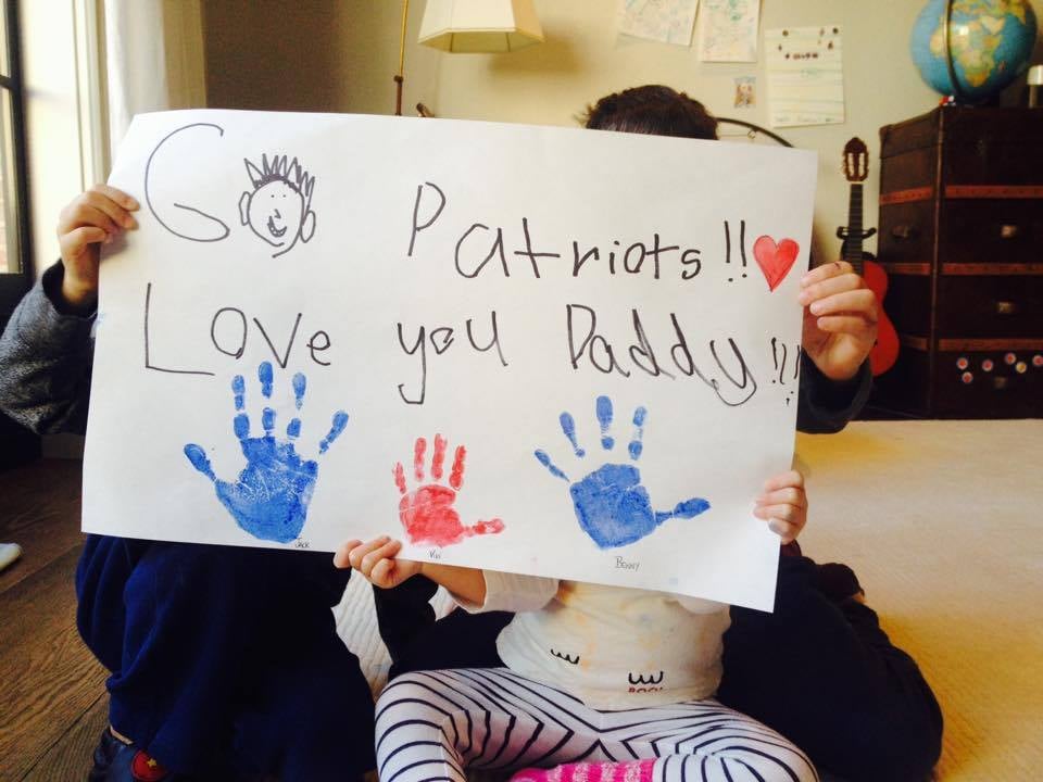 Tom Brady and Gisele Celebrating AFC Championship 2015