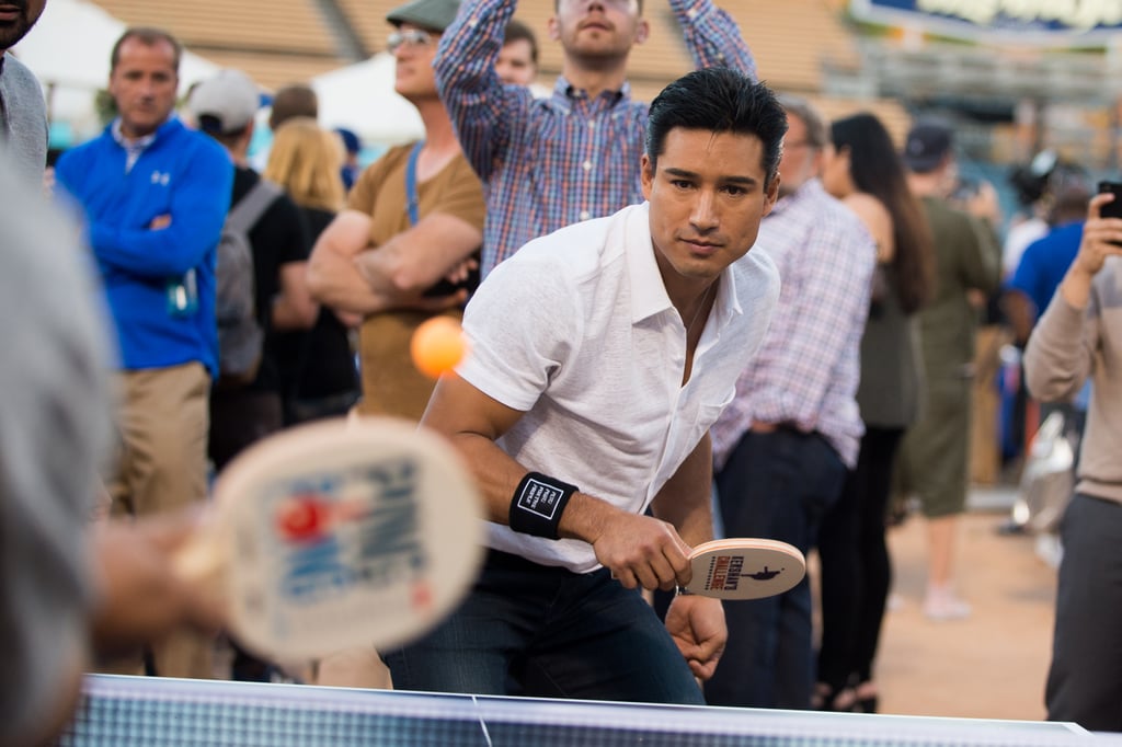 Mario Lopez and Family at Celebrity Ping-Pong Event 2016