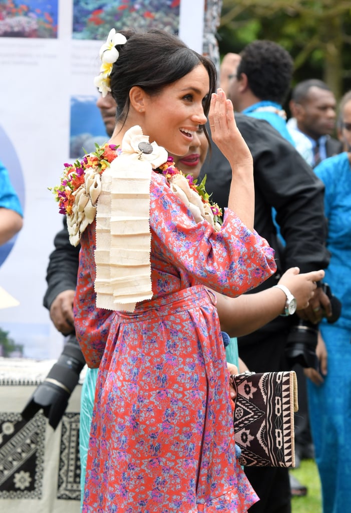 Meghan Markle With Flowers in Her Hair October 2018