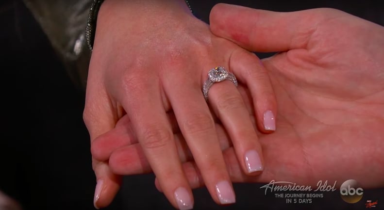 Close-up look at Lauren's engagement ring: