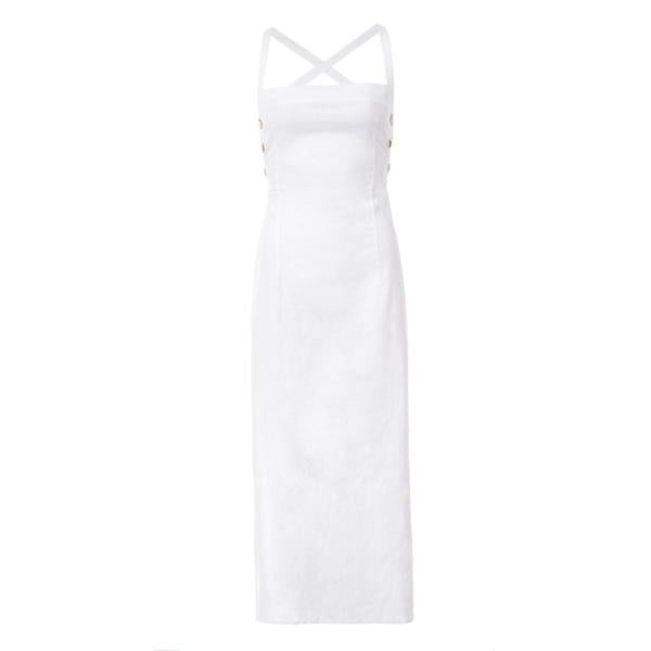 In Your Arms Wild Land Linen Midi Dress